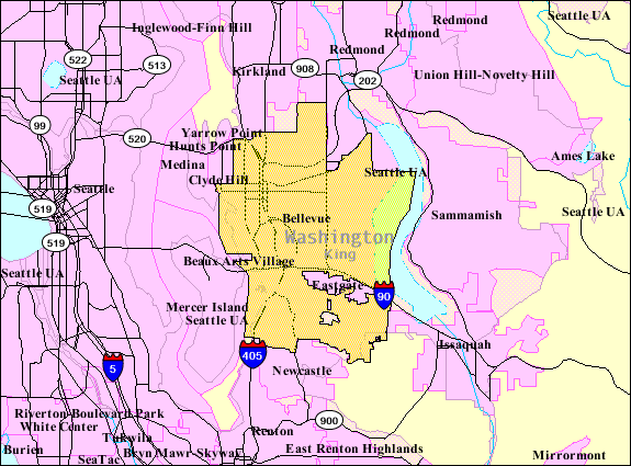 Bellevue-wa-map